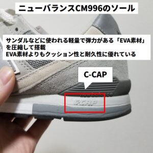 ニューバランスCM996のソール