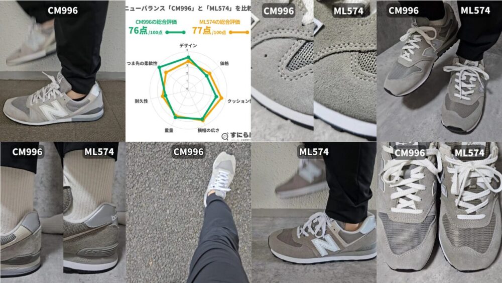 【履いて比較】ニューバランス996と574の違いは？どっちが人気か履き心地まで完全解説