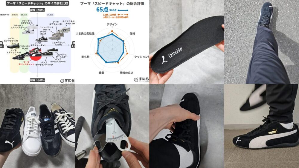 【レビュー】スピードキャットのサイズ感を検証！履き心地や普段履きについても解説